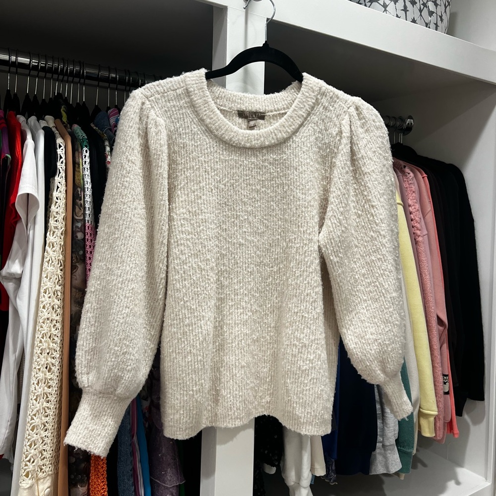 Lilla P Cozy Cream Sweater size medium